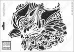 Schablone-Stencil A4 119-1097 Vogelkopf Elegant